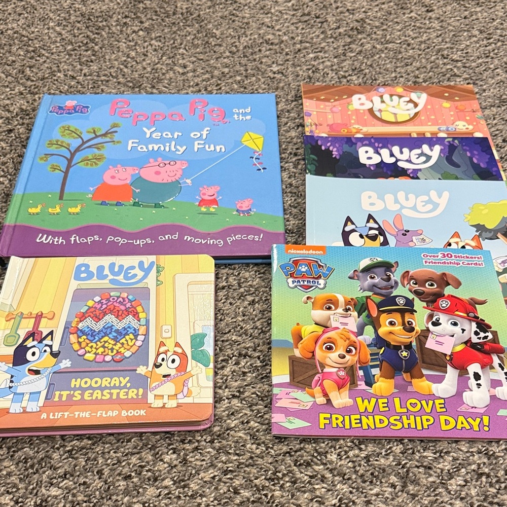 Peppa Pig and Bluey Kids Book Set